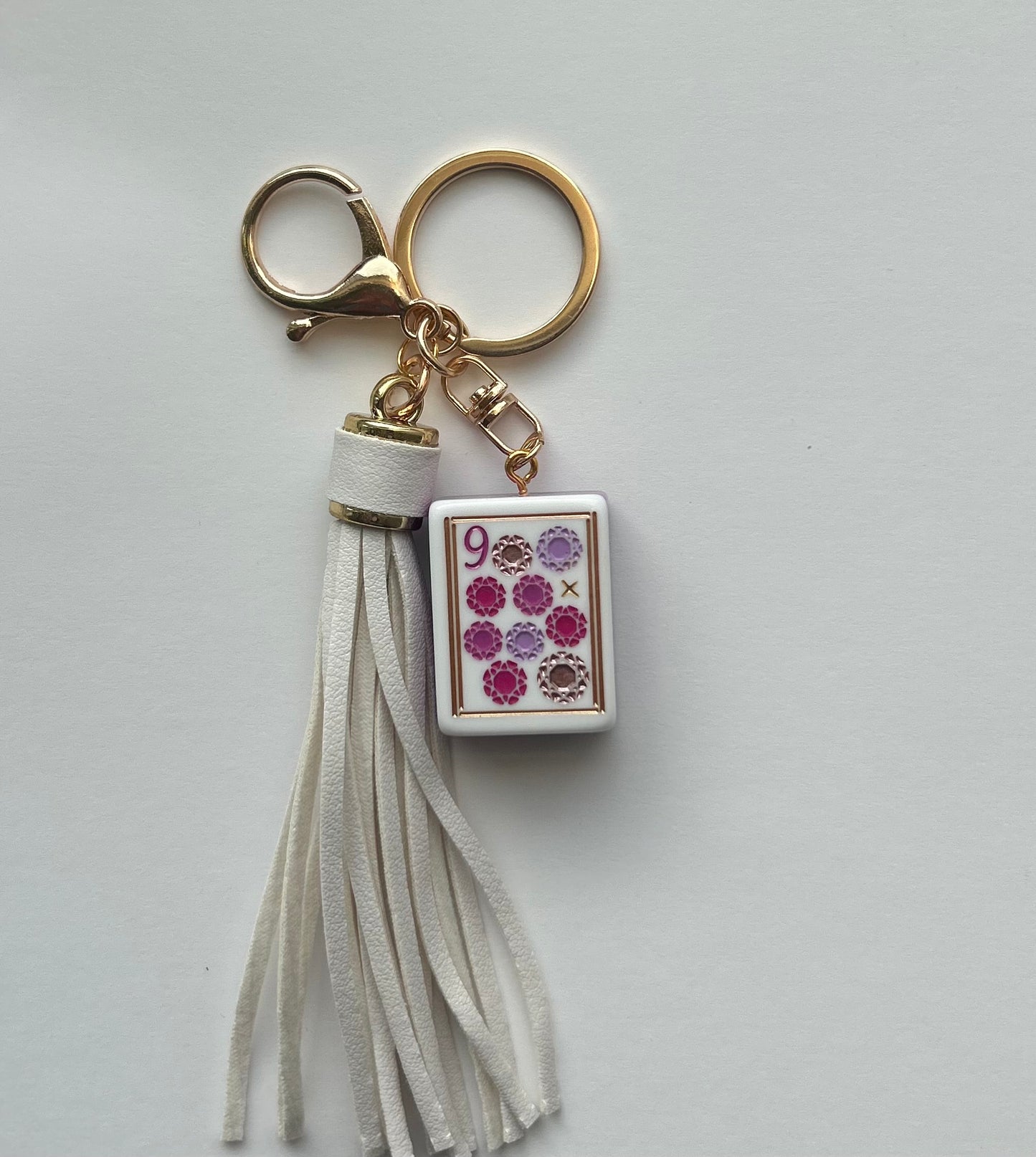 “Precious Mahj” 9 Dot Keychain