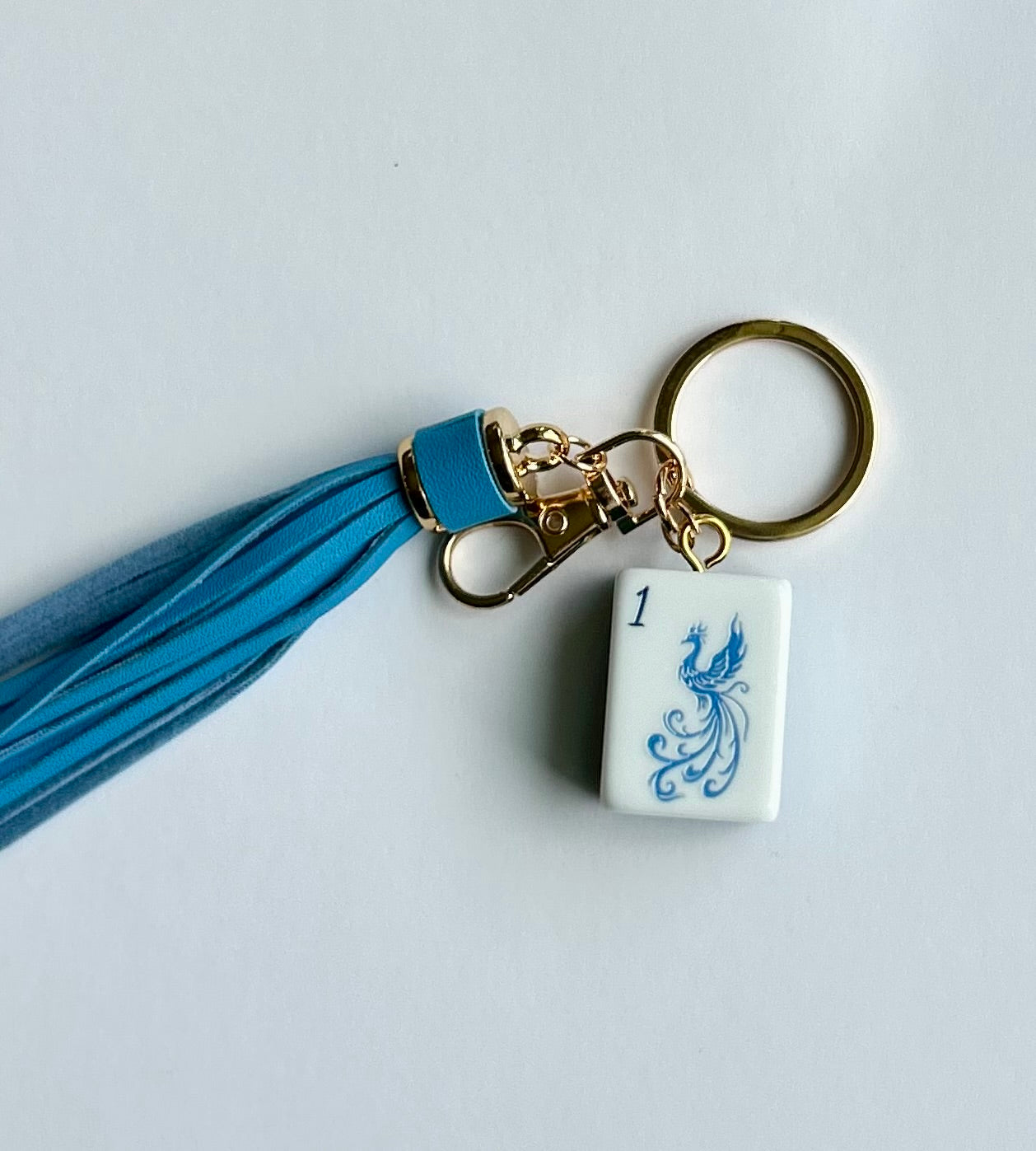 Blue bird bam keychain