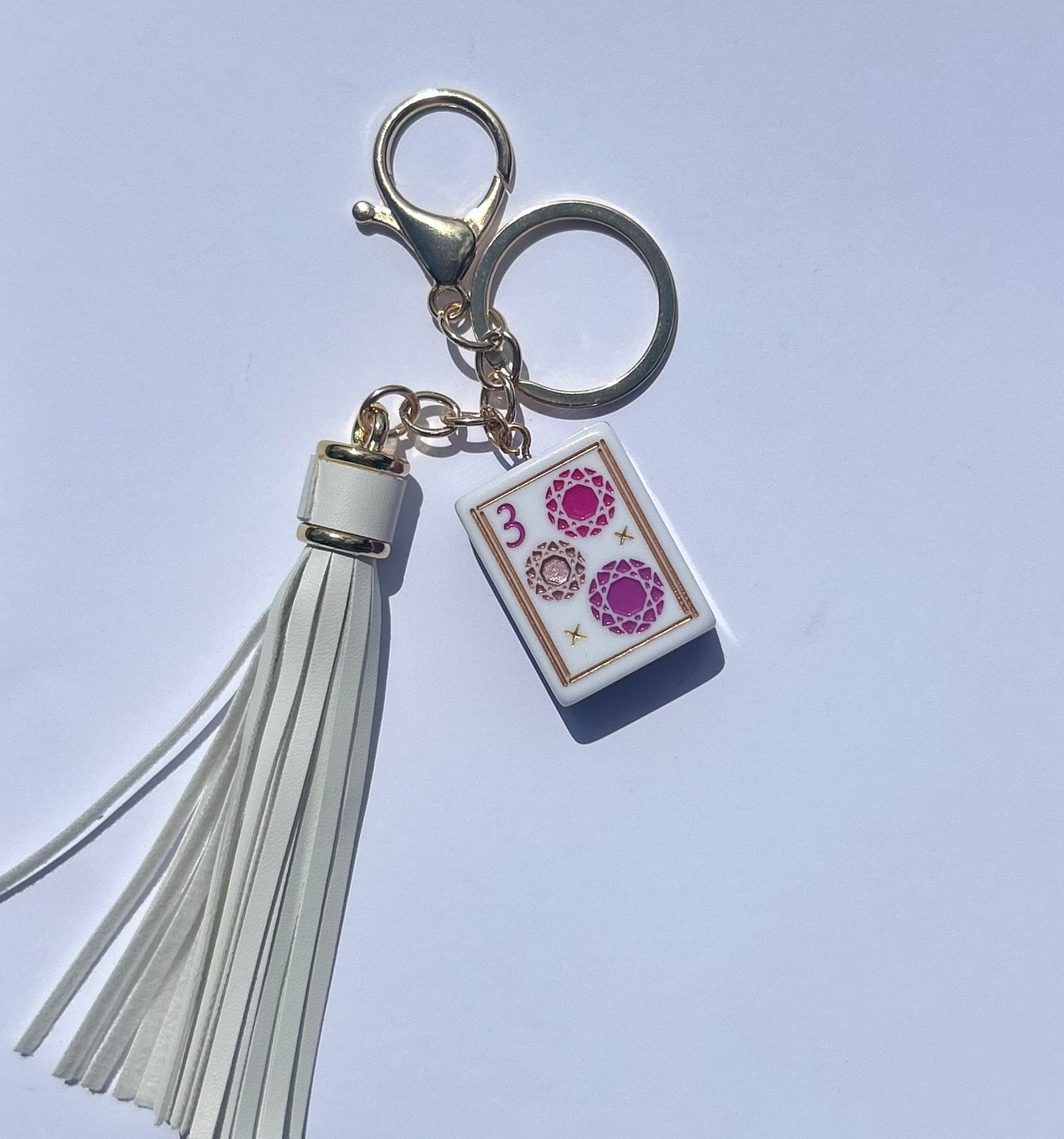 “Precious Mahj” 3 dot keychain