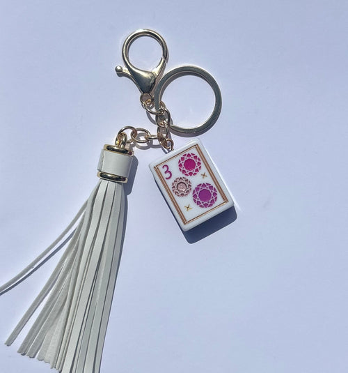 “Precious Mahj” 3 dot keychain