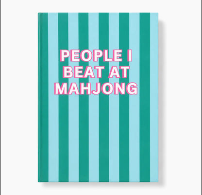 People I Beat at Mahjong Notebook- Teal