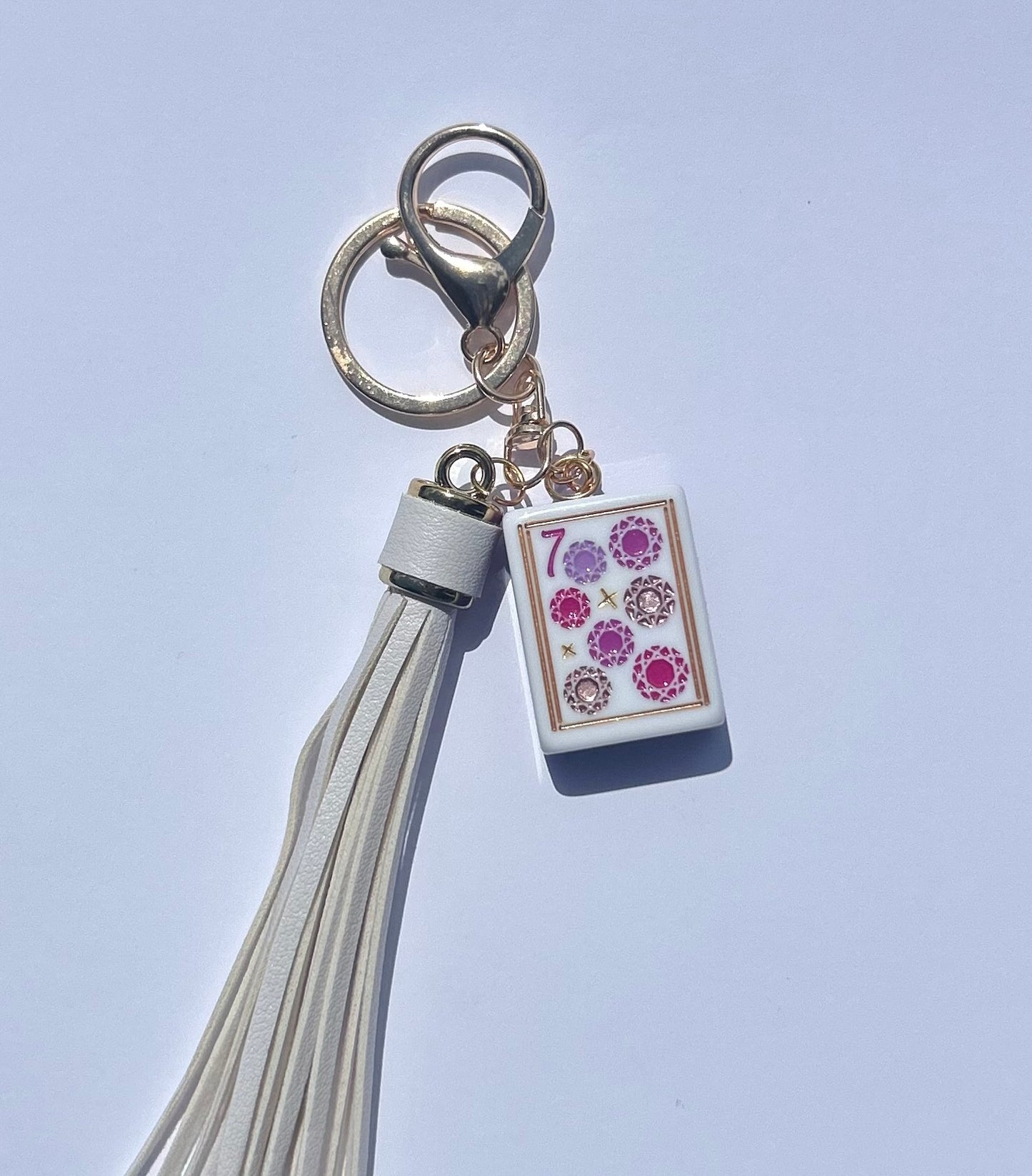 “Precious Mahj” 7 dot keychain