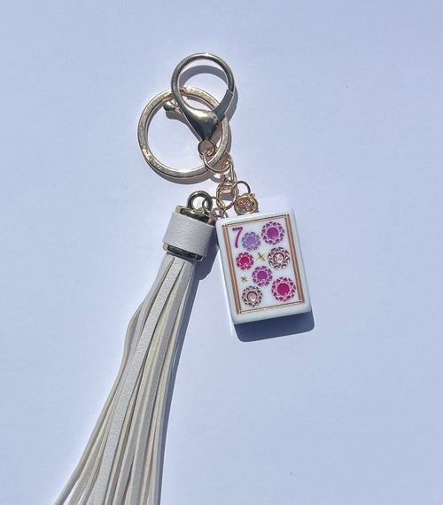 “Precious Mahj” 7 dot keychain